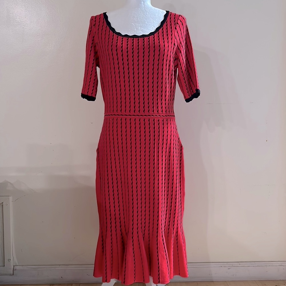 Taylor Rayon Red Black Maxi Dress